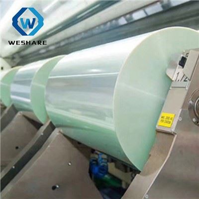 50wm clir sy'n gwrthsefyll gwres PET silicon gorchuddio ffilm rhyddhau polyester leinin