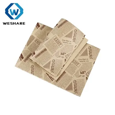 Papur cwyr ar gyfer pecynnu becws